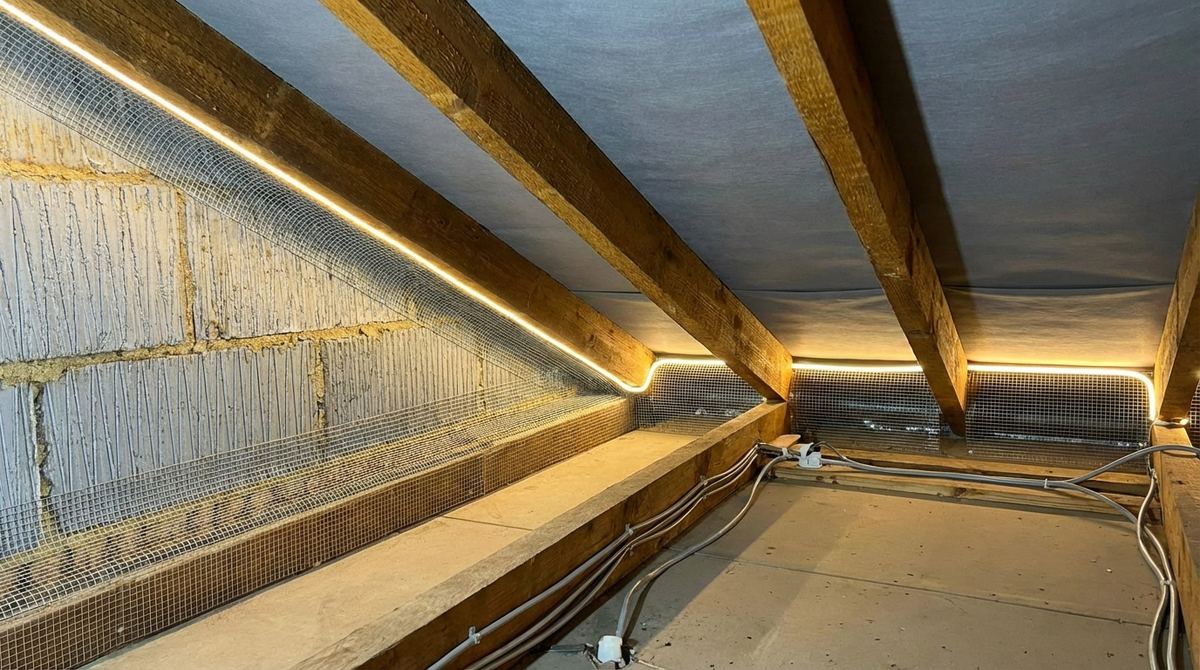 Rodent proofing at the eaves of a loft